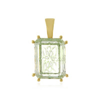 Colgante en plata con Amatista verde
