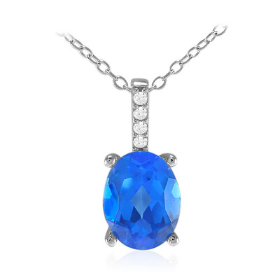 Collar en plata con Topacio azul índigo