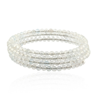 Brazalete en acero con Topacio blanco (Riya)