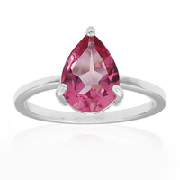 Anillo en plata con Topacio místico flamingo
