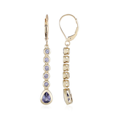 Pendientes en oro con Tanzanita (KM by Juwelo)