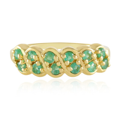 Anillo en plata con Esmeralda de Zambia