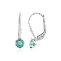 Pendientes en plata con Esmeralda de Colombia