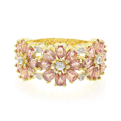 Anillo en oro con Zafiro Padparascha no calentado (AMAYANI)