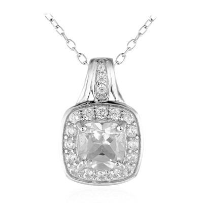 Collar en plata con Topacio blanco