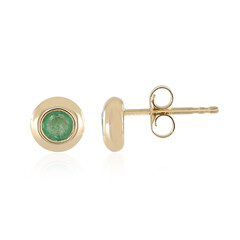 Pendientes en oro con Esmeralda de Zambia