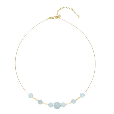 Collar en plata con Aguamarina de Brasil
