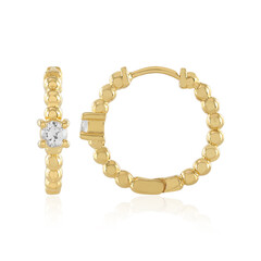 Pendientes en plata con Zafiro blanco (Adela Silber)