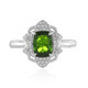 Anillo en plata con Diópsido de Rusia
