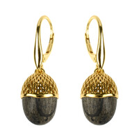 Pendientes en plata con Roble palustre