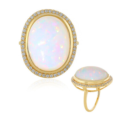 Anillo en oro con Ópalo de Welo