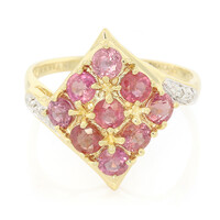 Anillo en oro con Zafiro Padparascha no calentado (AMAYANI)