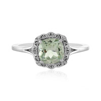 Anillo en plata con Amatista verde