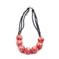 Collar en plata con Hematita negra