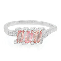 Anillo en plata con Zafiro Padparadscha