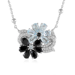 Collar en plata con Espinela negra (Dallas Prince Designs)