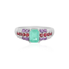 Anillo en plata con Esmeralda de Colombia (SAELOCANA)