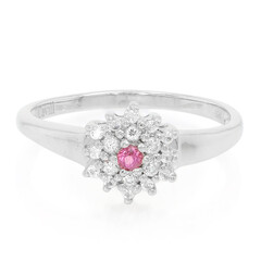 Anillo en plata con Zafiro Padparadscha