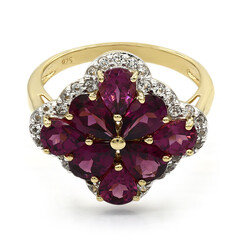 Anillo en plata con Rodolita