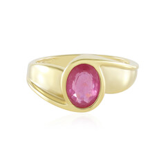 Anillo en plata con Zafiro rosa de Madagascar