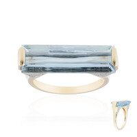 Anillo en oro con Aguamarina de Brasill AAA (de Melo)