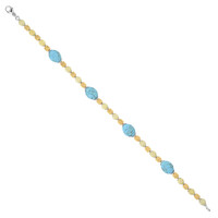 Brazalete en plata con Turquesa