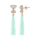 Pendientes en plata con Calcedonia verde (KM by Juwelo)