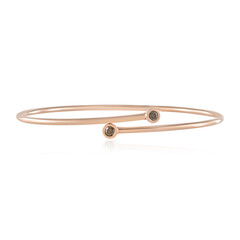 Brazalete en plata con Diamante marrón VS1