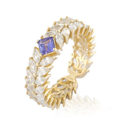 Anillo en oro con Tanzanita (de Melo)