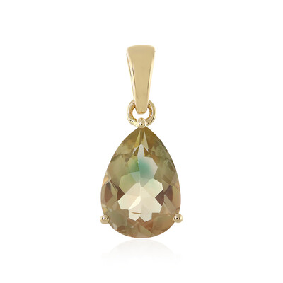 Colgante en oro con Piedra del sol de Oregón