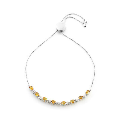 Brazalete en plata con Citrino