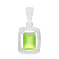 Colgante en plata con Ópalo verde de Brasil