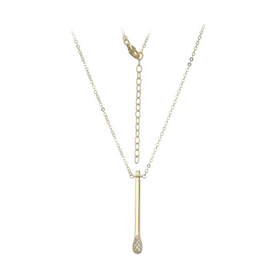 Collar en plata con Zircón (Adela Silber)