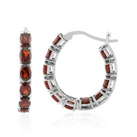Pendientes en plata con Granate de Mozambique