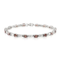 Brazalete en plata con Zircón rojo