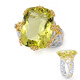 Anillo en plata con Cuarzo del Ouro Verde (Gems en Vogue)