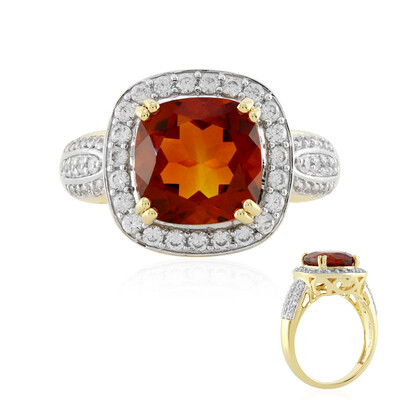 Anillo en plata con Citrino de Madeira