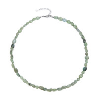 Collar en plata con Cianita verde