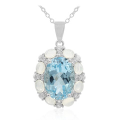 Collar en plata con Topacio azul cielo