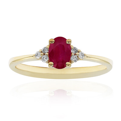 Anillo en oro con Rubí de Mozambique AAA