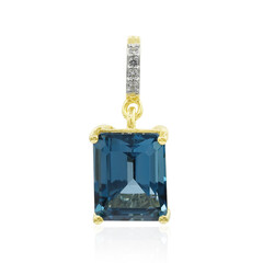 Colgante en plata con Topacio azul de Londres