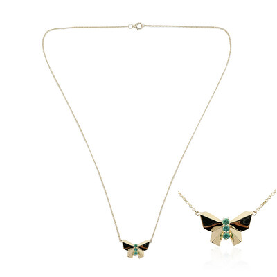 Collar en oro con Esmeralda de Zambia AAA (de Melo)