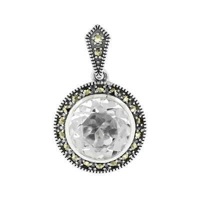 Colgante en plata con Topacio blanco