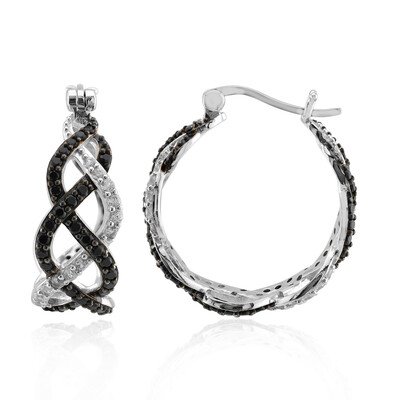 Pendientes en plata con Espinela negra