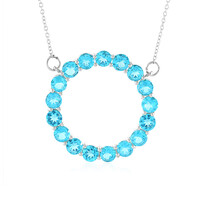 Collar en plata con Topacio color Paraiba