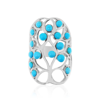 Anillo en plata con Turquesa bella durmiente (Anne Bever)