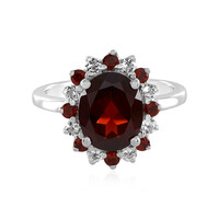 Anillo en plata con Granate de la India