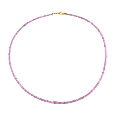 Collar en oro con Zafiro de Ceilán púrpura no calentado