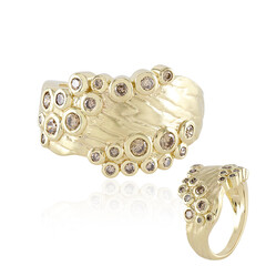 Anillo en oro con Diamante champán I2 (de Melo)