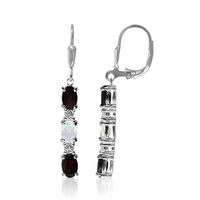 Pendientes en plata con Granate